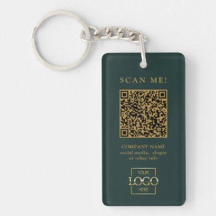 Llavero Código QR de logotipo empresarial de marca persona