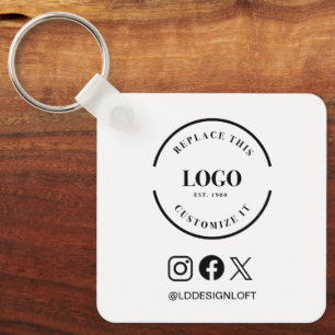 Llavero Código QR de logotipo personalizado Promoción soci