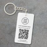 Llavero Código QR de logotipo promocional<br><div class="desc">Cadena de claves promocionales moderna y profesional para su empresa, que incluye su código QR para que los clientes puedan buscar una lista de sus productos, servicios, precios u otra información. Sube tu logotipo y código QR y agrega tu nombre de empresa, sitio web, eslogan, número de teléfono, etc., en...</div>