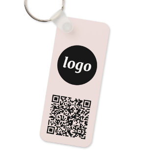 Llavero Código QR de Logotipo Simple Negocios