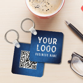 Llavero Código QR de Logotipo Simple Promocional Gradiente