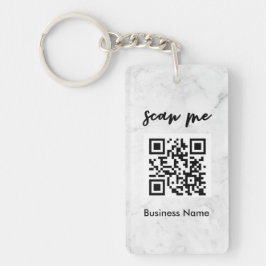 Llavero Código QR de Marble Profesional Su Keychain de Log
