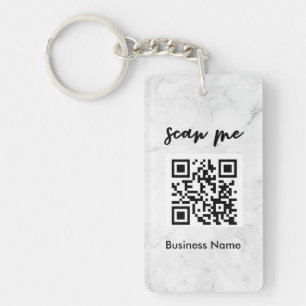 Llavero Código QR de Marble Profesional Su Keychain de Log