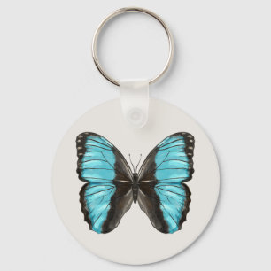 Llavero Código QR de mariposa azul