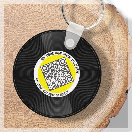 Llavero Código QR de música personalizable LP Vinyl | Keyc