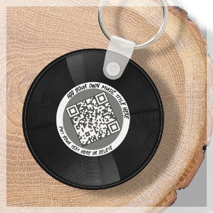 Llavero Código QR de música personalizable LP Vinyl Keyc