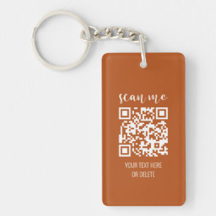 Llavero Código QR de Terracota Tu logotipo Tarjetas de vis