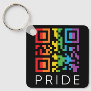 Llavero Código QR del Arcoiris Orgullo LGBTQIA+