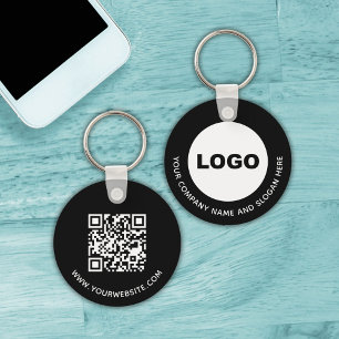 Llavero Código QR del logotipo del agente inmobiliario neg
