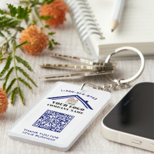 Llavero Código QR del logotipo del Personalizado de agrade