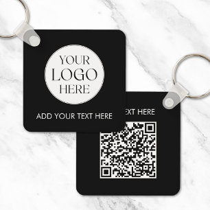 Llavero Código QR del logotipo empresarial personalizado E