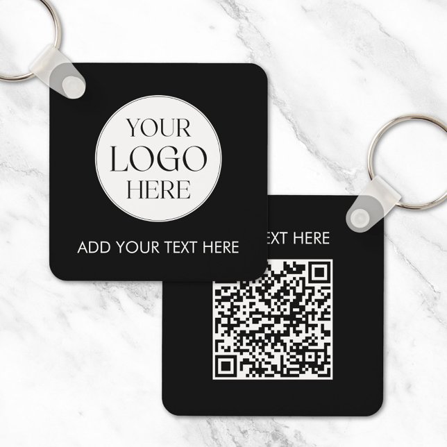 Llavero Código QR del logotipo empresarial personalizado E (In situ)