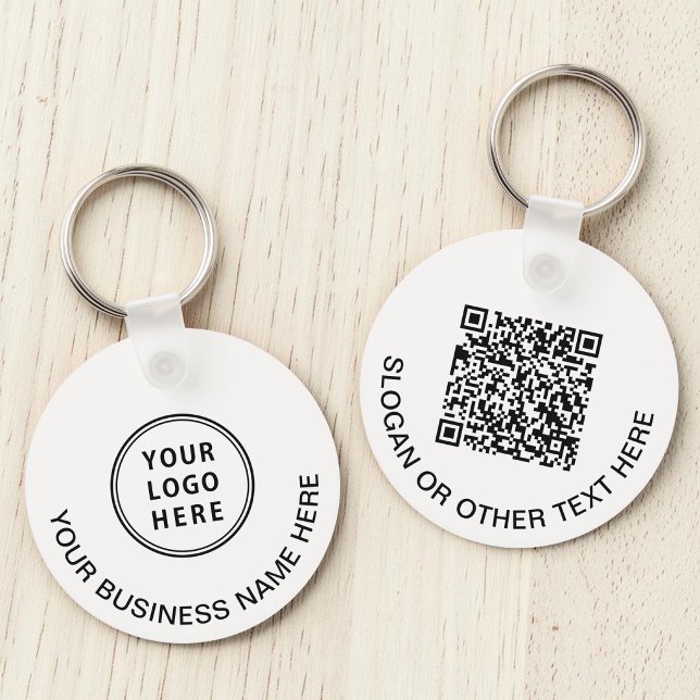 Llavero Código QR del logotipo empresarial promocional (Promotional Business Logo QR Code Keychain)