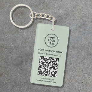 Llavero Código QR del logotipo empresarial promocional Ver