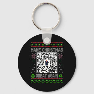 Llavero Código Qr Divertido Navidad Feo Baile Presidente T