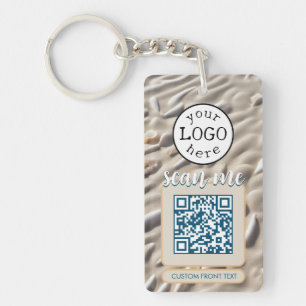 Llavero Código QR doble para la playa de arena para empres