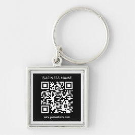 Llavero Código QR editable (generado al instante) | Negro