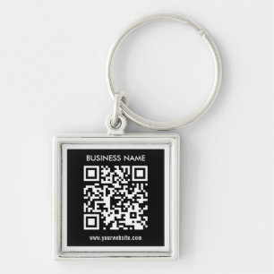 Llavero Código QR editable (generado al instante)   Negro
