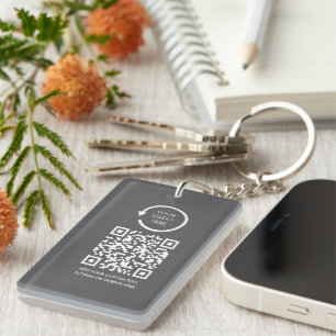Llavero Código QR Logotipo empresarial profesional moderno