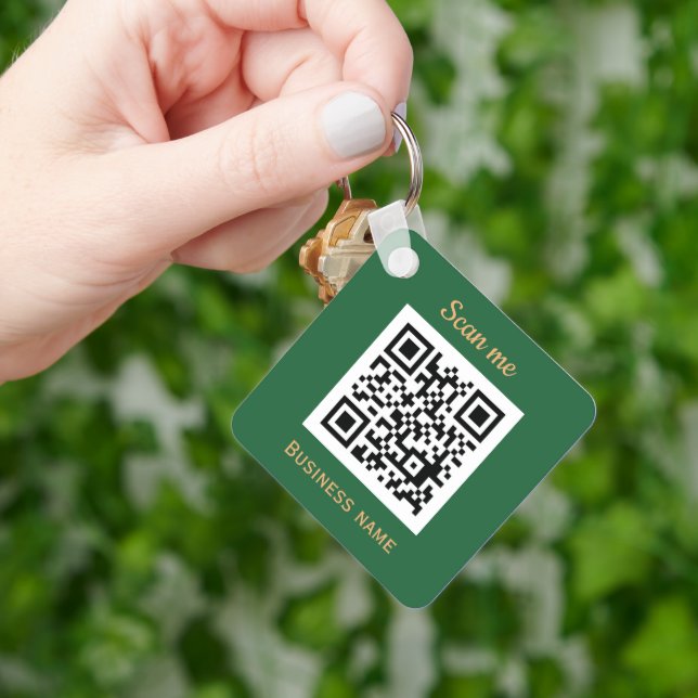 Llavero Código QR Logotipo profesional Gold (Mano)