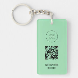 Llavero Código QR Logotipo profesional Mint Green