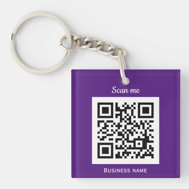 Llavero Código QR logotipo profesional Personalizado profe (Frente)