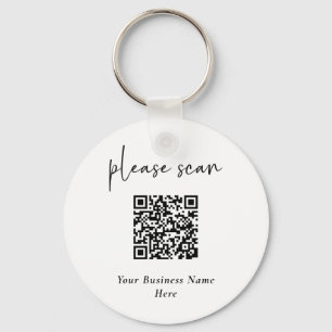Llavero Código QR moderno simple con nombre de negocio