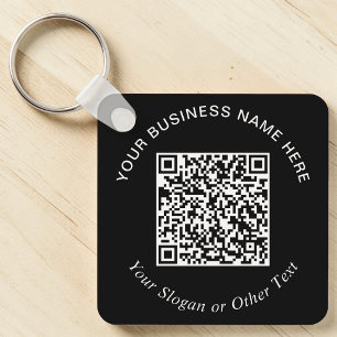 Llavero Código QR Negro de Promoción Empresarial