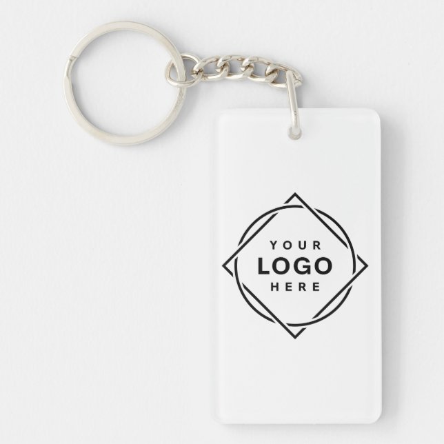 Llavero Código QR negro elegante y elegante (Frente)