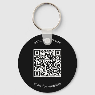 Llavero Código QR negro simple promocional para empresas
