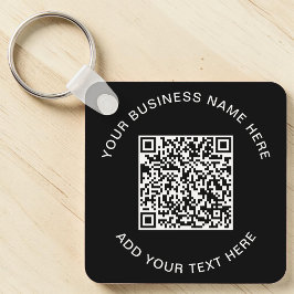 Llavero Código QR o logotipo promocional negro