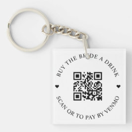 Llavero Código QR para comprarle una bebida a la novia
