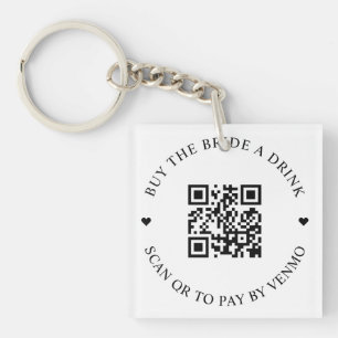 Llavero Código QR para comprarle una bebida a la novia