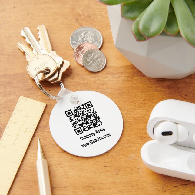 Llavero Código QR para el sitio web del nombre de la empre (Escritorio )