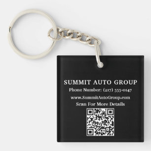 Llavero Código QR personalizado para concesionario de auto