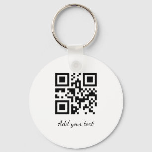 Llavero código QR personalizado simple agregue su nombre t