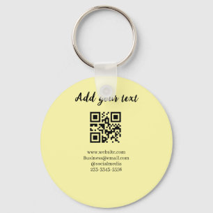 Llavero código QR personalizado simple agregue su nombre t