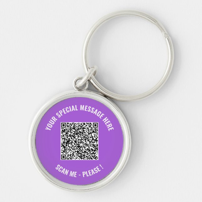 Llavero Código QR personalizado Su regalo de cadena de men (Frente)