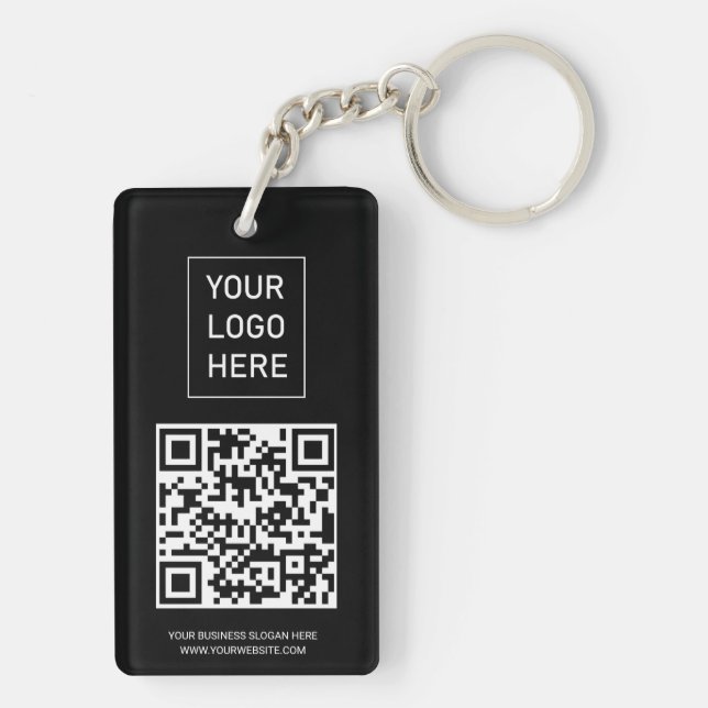 Llavero Código QR personalizado Tarjeta de presentación Tu (Atrás)