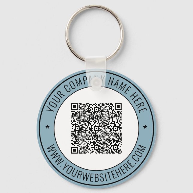 Llavero Código QR personalizado y cadena de claves de text (Anverso)
