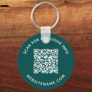 Llavero Código QR personalizado y Verde azulado de franque