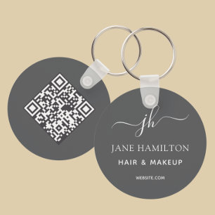 Llavero Código QR Promocional Empresa Gris
