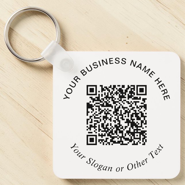 Llavero Código QR Promocional Empresarial (Business QR Code Promotional Keychain)