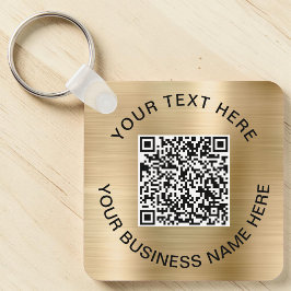 Llavero Código QR Promocional Oro