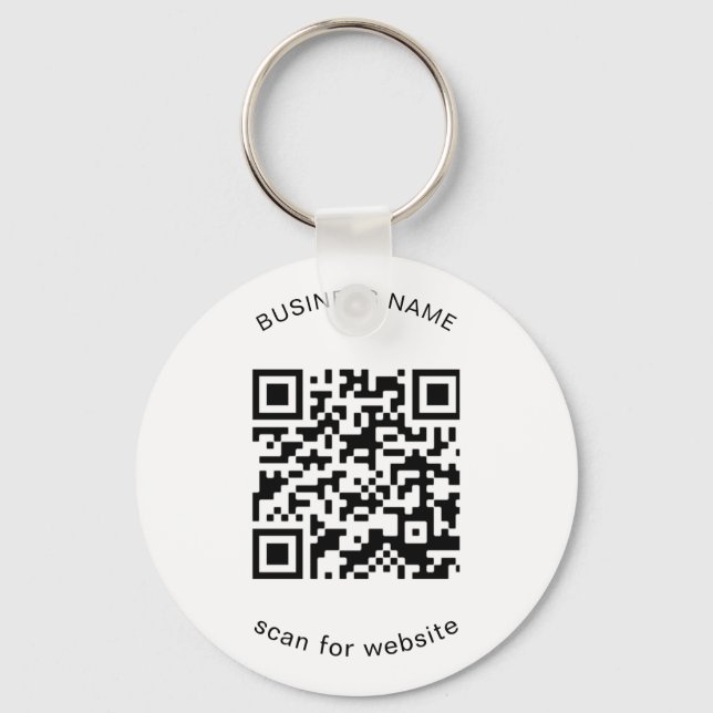 Llavero Código QR promocional para empresas simple (Anverso)