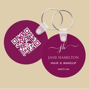 Llavero Código QR Rojo Promocional de Negocios
