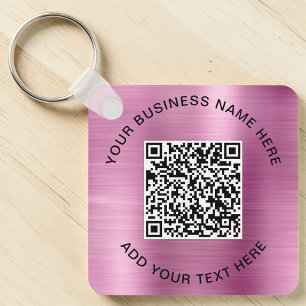 Llavero Código QR Rosa Promocional