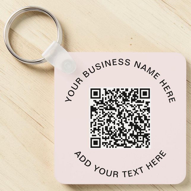 Llavero Código QR Rosa Promocional (Promotional Pink QR Code Keychain)