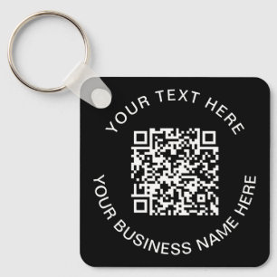 Llavero Código QR simple promocional negro