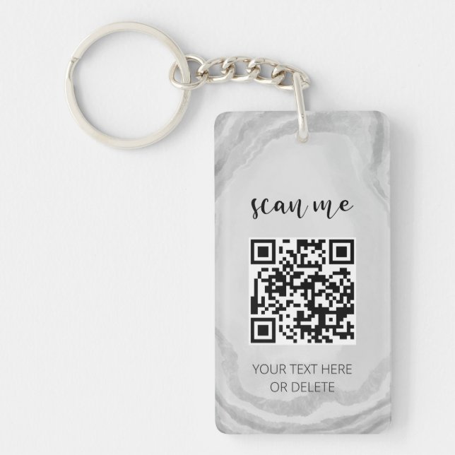 Llavero Código QR Su Logotipo Comercial Profesional (Frente)